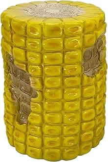 Galt International 17" Yellow Corn Stool Side Table Home Decor Plant Stand Garden Indoor Outdoor Decorations