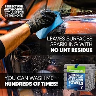 Kitchen Towels - Microfiber Waffle Weave Towels | 16 x 24 in. (6 Pack) | Absorbent, No Lint, Thick, Reusable, Commercial, Soft, Hand, Tea, Glass, Bar, Sublimation Blank, Polyester Cloths | Gray