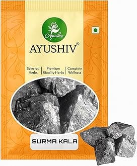 - Ayushiv Surma Kala – Natural Black Surma – Pure Herbal Surma – Traditional Kala Surma (400 GM)