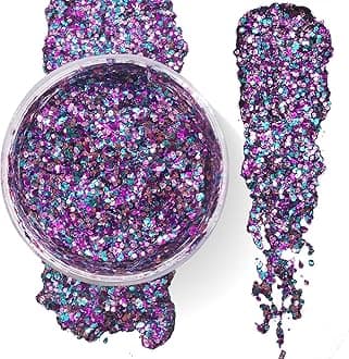 Purple Confetti - Holographic Body Glitter Gel for Body, Face, Hair - Vegan & Cruelty Free - Electric Bliss Beauty (Purple Fairy Dust)