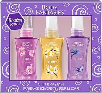 Body Spray Holiday Gift Set for Her - 3 Piece Timeless Scents Sampler, Perfect for Stocking Stuffers