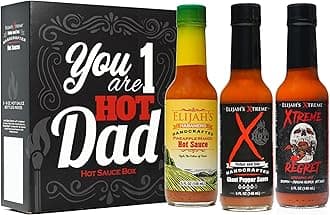 #1 Hot Dad Hot Sauce Gift Set - Best Fathers Day Gift (#1 Hot Dad Hot Sauce Box)