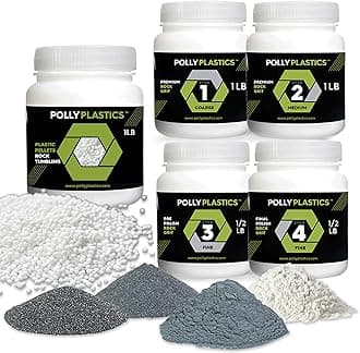 Rock Tumbler Tumbling Media Grit Kit & Plastic Filler Pellets