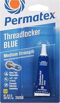 24200 Medium Strength Threadlocker, Ideal for Nut and bolt applications, Proetcts threads from corrosion, All purpose, Prevents loosening, Blue, 1 x 6 ml