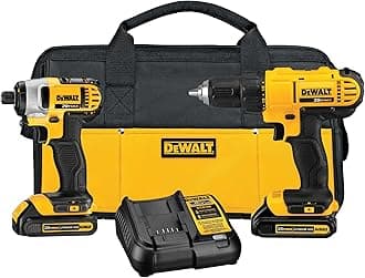 20V MAX Cordless Drill and Impact Driver, Power Tool Combo Kit with 2 Batteries and Charger (DCK240C2)