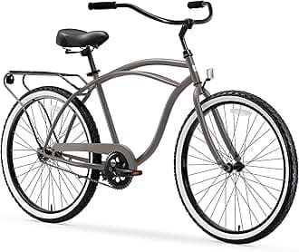 sixthreezero Around the Block Men Beach Cruiser Bike, 1/3/7/21 Speed Bicycles, 26"/24" Wheels, Multiple Colors