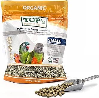 Top Parrot Food Small (For Medium-Sized Birds) 16 oz (453 g) Organic Pellets, USDA Organic Certified, Conua, Hanenaga, Shirohara, Akebono, Okina