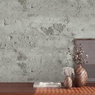 VaryPaper 15.7" x 315" Weathered Concrete Peel and Stick Wallpaper Grey Concrete Contact Paper for Countertops Waterproof Removable Self Adhesive Lime Wash Vinyl Wall Paper for Bedroom Living Room