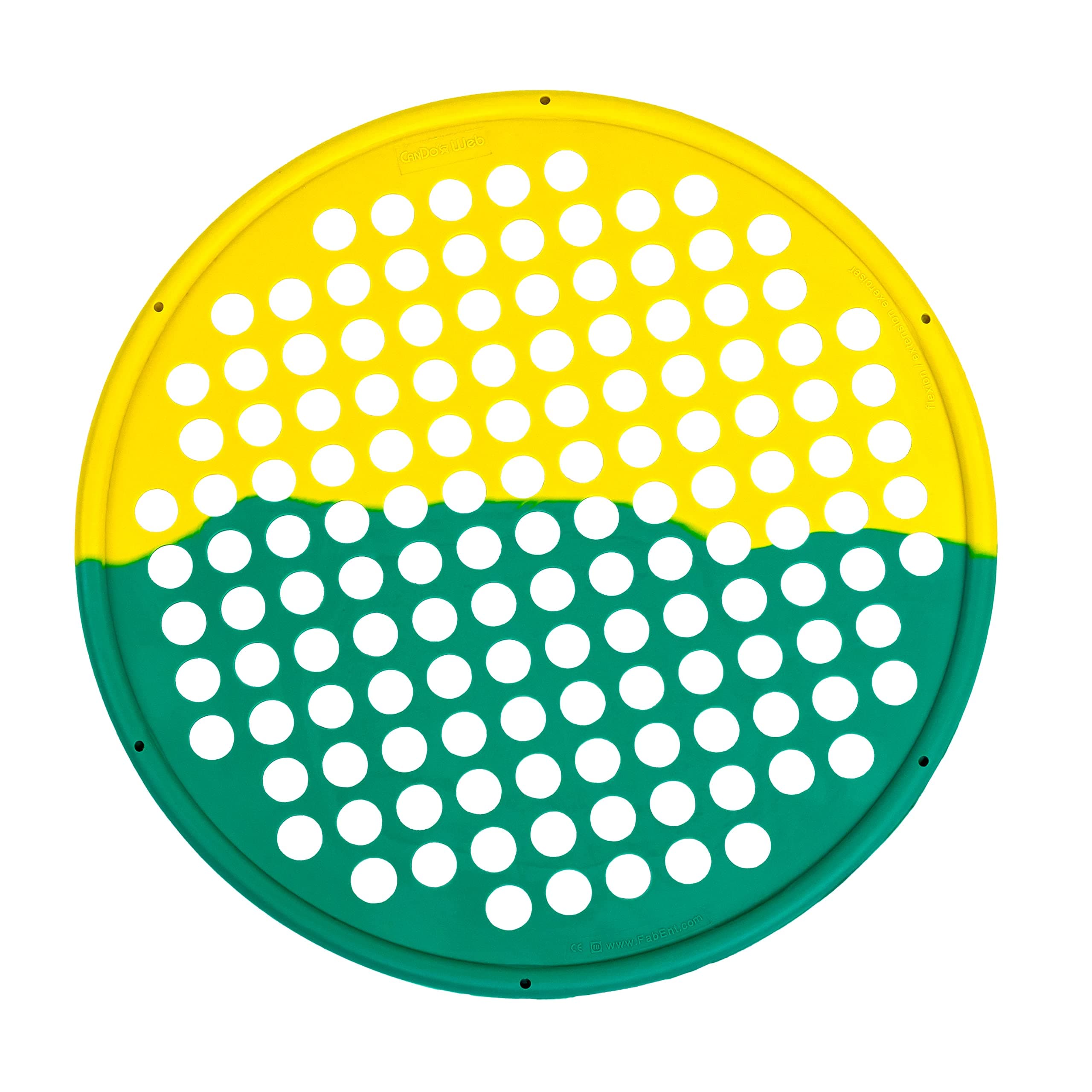 CanDo? Hand Exercise Web - Low Powder - 14" Diameter - multi-resistance, Yellow/Green