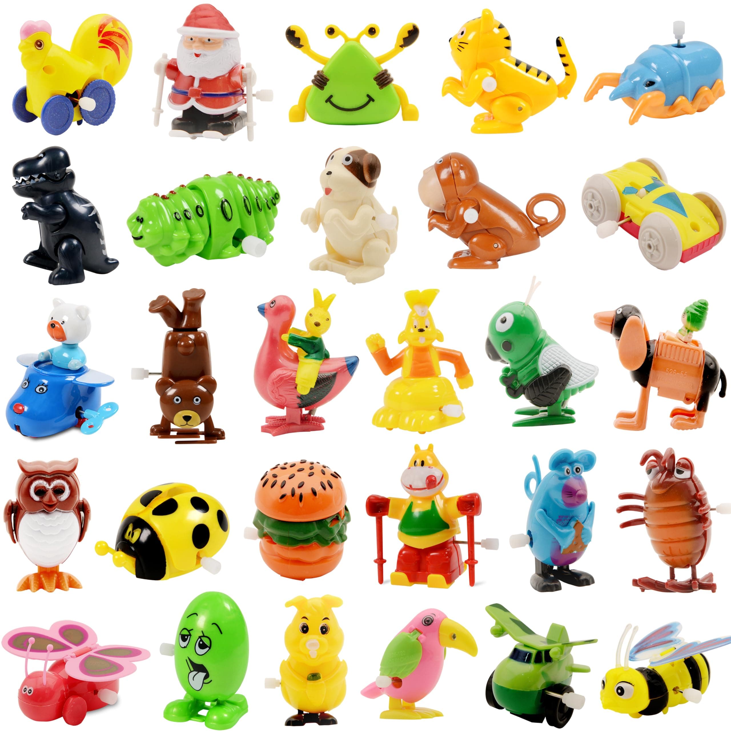Wind Up Toy,28 Pack Assorted Clockwork Toy Set, Wind Up Animal Party Favors Toy for Boys Girls Kids Toddlers(Contents and Color May Vary)