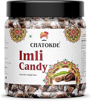 CHATOKDE Imli Candy, Khatti, Methi Imli, Tamarind Twist Candy, Tamarind Candy, 400g (JAR PACK)