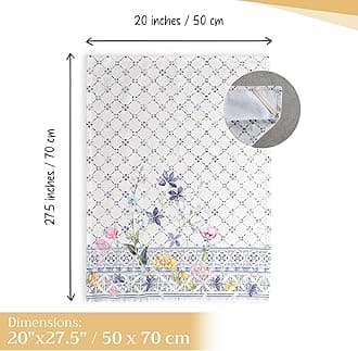 Maison d' Hermine Faience 100% Cotton Set of 3 Multi-Purpose Kitchen Towels, Bar Towels, Spring/Summer (50 cm x 70 cm)