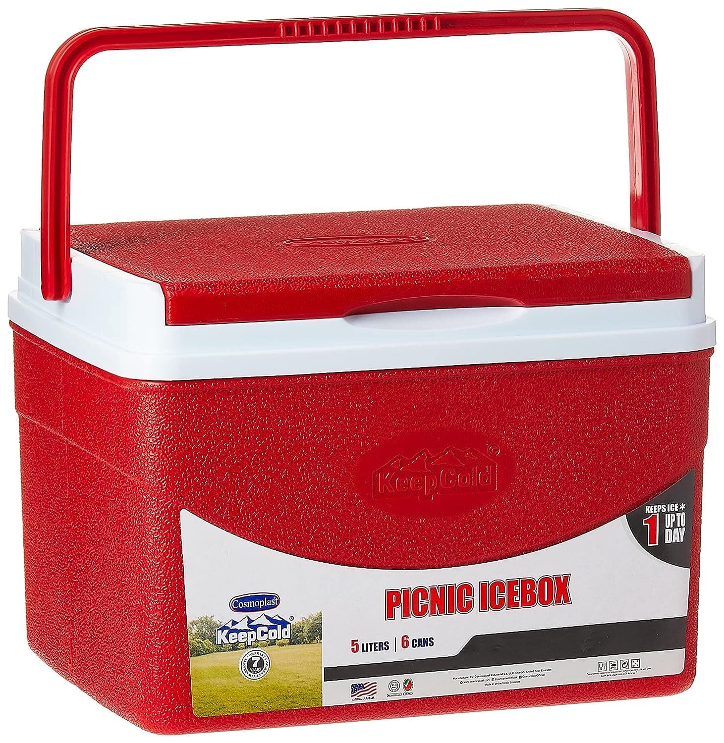 Cosmoplast Keep Cold Plastic Picnic Cooler Icebox Lunchbox