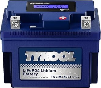YTX4L-BS-Pro High PerformanceLithium Motorcycle Battery,180CCA 12.8V 3Ah LiFePO4 Powersports Battery,Built-in BMS,for Dirt bikes,ATV,Scooter,4 wheeler,Hongda grom,Motocross,Riding Lawn Tractor