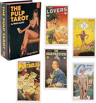 Pulp Magazines Themed Tarot Card Deck - With Characters From the History of Pulp Illustration - Boxed Set with 78 Cards