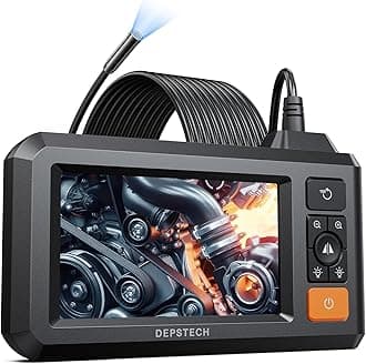 DEPSTECH Industrial Borescope Tool & 4.3" IPS Screen, Bluart 3.0 Tech, HD Digital Endoscope Camera Lights, IP67 Inspection Camera, 16.5FT Semi-Rigid Drain Snake Cable, Cool Gadget Gift, Mechanic Tool