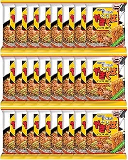[SAPPORO ICHIBAN] Yakisoba, No.1 Tasting Instant Japanese Fried Noodles, Delicious Chow Mein (3.6 Oz. x 24 packs) | 24 Pack Case