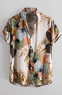 OM SAI LATEST CREATION Men's Casual Cotton Shirt – Button Down Summer Shirt for Men | Lightweight Textured Fabric | Perfect for Daily & Weekend Wear