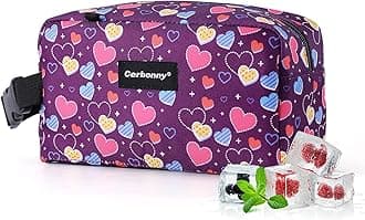 Freezable Lunch Bag,Freezable Snack Bag,Mini Cooler Bag for Travel/Work/School,Small Insulated Bag,Small Cooler Lunch Box with Ice Packs,Insulated Snack Bag,Freezable Snack Box with Handle Buckle