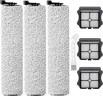 S3 Filter Replacement and Brush Roller Accessories Compatible with tineco iFloor 3 and Floor One S3 Cordless Wet Dry Vacuum Cleaner (3+3+1)