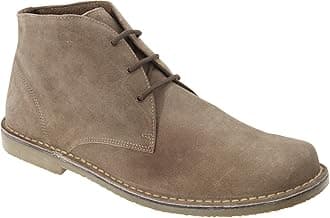 Roamers Leonard Mens Square Toe Suede Leather Desert Boots Sand