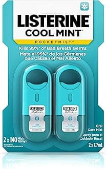 Pocketmist Cool Mint Oral Care Mist to Get Rid Of Bad Breath, 2 Pack
