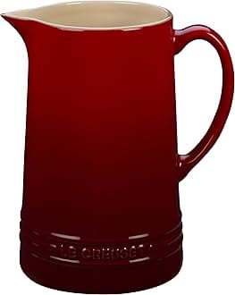Stoneware Pitcher, 1.6 qt., Cerise