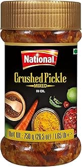 National Foods Crushed Pickle 26.50 oz (750g) Sour & Spicy Traditional South Asian Relish | Zesty & Tangy Achaar | PET Jar