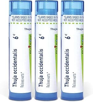 Boiron Thuja Occidentalis 6c Homeopathic Medicine for Warts - 3 Pack (Total 240 Pellets)