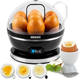 – Electric Egg Boiler EB27 BK Steamer for Eggs 400W Automatic Egg Boiler Electronic Omelette Maker Poacher for 7 Soft, Medium & Hard Boiled Eggs