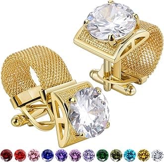 Birthstone Gold Tone Cufflinks