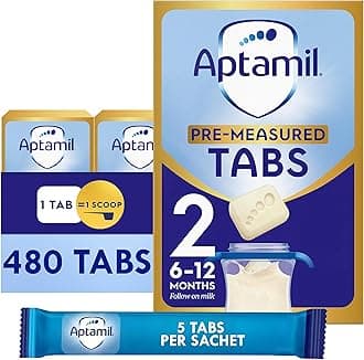 2 Follow On Baby Milk Formula Pre-Measured Tabs, 6-12 Months, 120 Tabs (Pack of 4) - 1 tab = 1 scoop (24g)