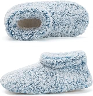 Cozylook Fuzzy Slippers for Women Indoor, Warm Bedroom Slip On Shoes, Winter Fluffy House Socks with Grippers, Cozy Christmas Gifts Unique