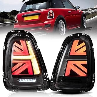 VLAND Taillights Assembly Fit for 2007-2013 BMW Mini R-Series 2nd Gen, Plug and Play, Clear