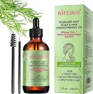 Rosemary Oil for Hair Growth, Rosemary Oil for Skin, Face, 100% Pure Natural, Improved Hair Growth, Nourishes Scalp, Rosemary Hair Oil For Men Women