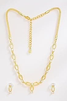 Jewellery Sets for Women Gold Plated Bridal Necklace Jewellery Set with Earrings