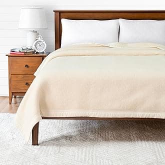 Poyet Motte Made In France Aurora 700GSM 100% Virgin Wool Blanket, Extreme Heavyweight, Machine Washable (Natural, King (U.S. Standard))