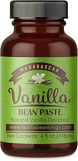 Vanilla Bean Kings Paste for Baking and Cooking - Gourmet Madagascar Bourbon Blend made with Real Seeds - 4 Ounces