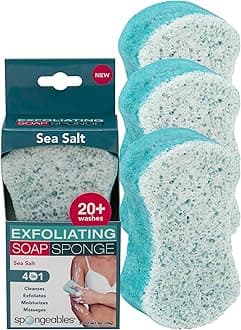 Body Wash in a 20+ Wash Sponge, Sea Salt, 3 Count