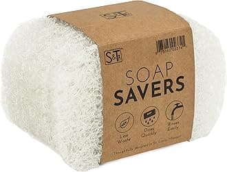 S&T INC. Soap Holder for Kitchen and Bathroom, Hand Soap and Bar Soap Lift, 2.9 Inches x 4.4 Inches, Clear, 6 Pack