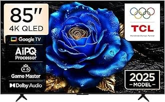 – 85T6C Television 85 Inch Smart TV 4K QLED Colorful Quantum Crystal HDR 10+ Gaming Google TV, ONKYO 2.1 Hi-Fi, Dolby Atmos, DTS Virtual X, MEMC, Voice Control, Game Master, Slim Design (2025 Model)