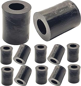 12 pcs M6 x 25mm Black Nylon Spacers and Standoff Washers for M3, M4, M5, M6, M8 Screws, Lengths 3mm to 30mm