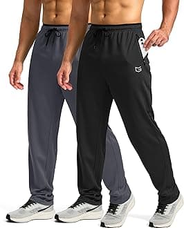 Men's Sweatpants Mesh Lightweight with Zip Pockets Breathable Quick Dry Athletic Pants for Workout Running