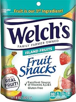 Fruit Snacks, Island Fruits Snack Pack, Gluten Free, 8oz Snack Pack (Pack of 1)