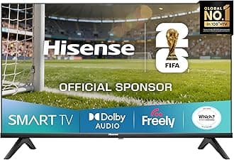 Hisense 40" 40E4QTUK FHD LED TV with Freely - Direct Lit LED, Dolby Audio, Natural Colour Enhancer, Games Mode, Sports Mode with Freely, Disney +, YouTube, Netflix