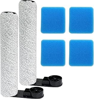 Replacement Parts Kit for EUREKA NEW430BL / JONR ED12 & ED12 LITE Vacuum | 2 Brush Rollers + 4 Washable Foam Filters