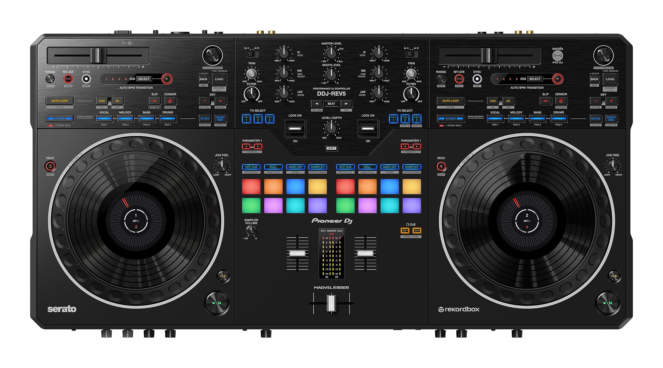 Pioneer DJ DDJ-REV5 Scratch-Style 2-channel performance DJ controller (Black)