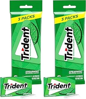 Spearmint Sugar Free Gum, 6 Packs of 14 Pieces (42 Total Pieces)