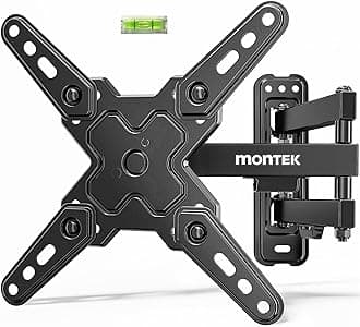 Full Motion TV Wall Mount Bracket for Most 13-43 Inch LED LCD Flat Screen TVs & Monitors, Swivel Tilt Extension Rotation with Articulating Arms, TV Mount Max VESA 200x200mm, up to 44lbs