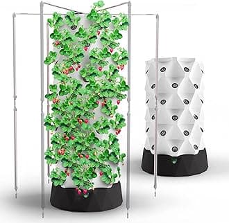 Nutraponics Hydroponic Systems - Aeroponic Tower Garden with LED Grow Lights - Hydroponics Growing System for Indoor Gardening - Grow Herbs, Fruits & Vegetables